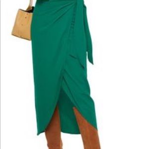 Vanessa Bruno Libby Crepe midi wrap skirt